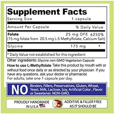 AND GIVE US TODAY OUR DAILY L-Methylfolate 15 mg 15000 mcg Maximum Strength Active Folate, 5-MTHF, Non-GMO, Vegetarian Capsules 60 Count (2 Month Supply)