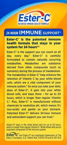 Ester-C Vitamin C, 500mg Tablets, 60-Count Bottles (Pack of 2)