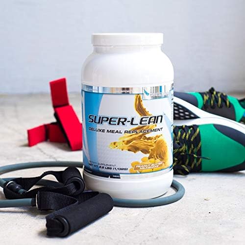 Nutrition Super-Lean Deluxe Meal Replacement (32g Protein, 7g Fiber, 25 Added Vitamins & Minerals) – 2.5lb Jar – Peanut Butter Milkshake