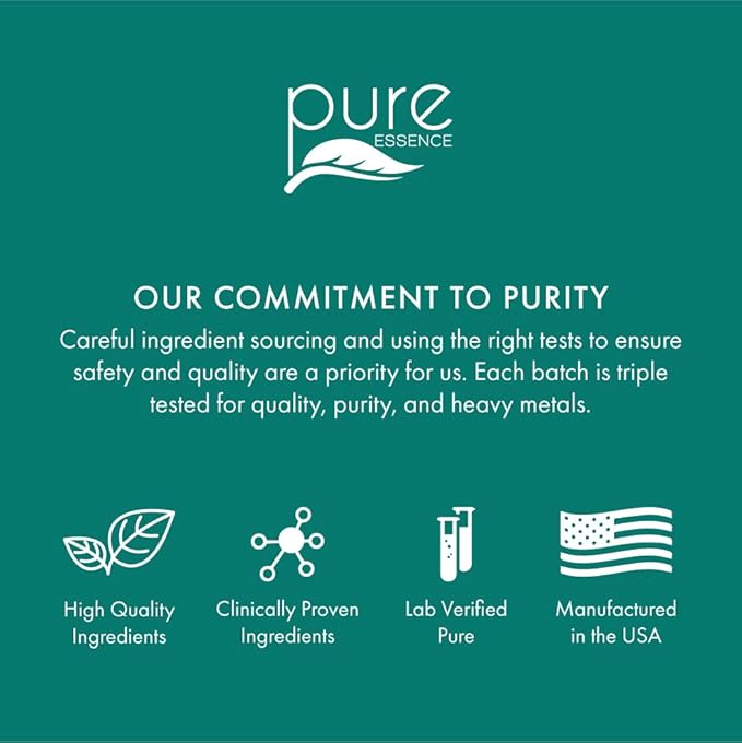 PURE ESSENCE LABS Vitamin D 2000 IU - Best Immune Support for Adults - Organic & Natural Vitamins - Immunity Booster & Dietary Supplements (30 Capsules)