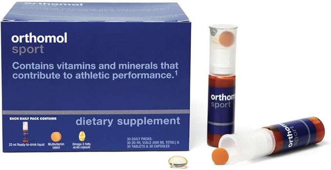 Orthomol Sport, 30-Day Supply, Premium Sports Nutrition Supplement with Vitamins A, B, C, D, E, Zinc, Iodine, Coenzyme Q10, L-Carnitine, Omega-3, and Essential Minerals for Optimal Performance