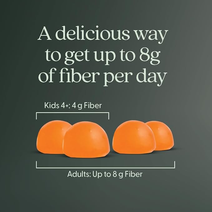 New Chapter Organic Fiber Gummies for Adults & Kids (Age 4+), Plant-Based Prebiotic Fiber for Digestive Health, Vegan, Non-GMO, USDA Organic, Gluten Free, Citrus-Berry Flavored, 60 ct