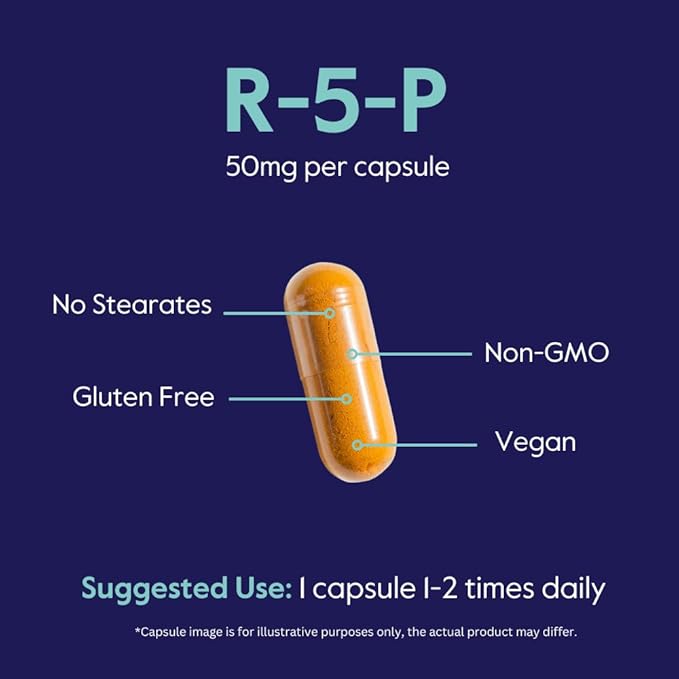 BESTVITE Riboflavin 5'-Phosphate 50mg (120 Vegetarian Capsules) - No Stearates - Vegan - Non GMO - Gluten Free - Bioactive Form of Vitamin B2