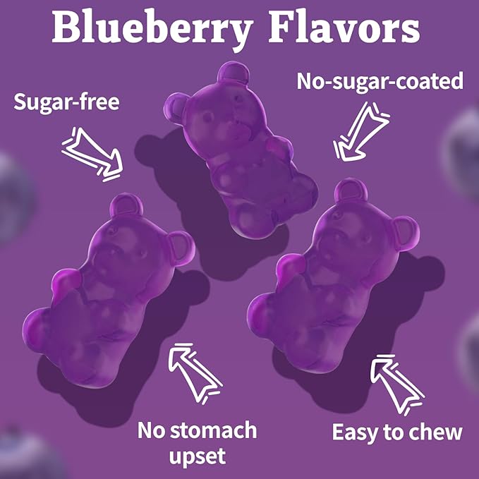 (2 Pack) OALSE Calcium Magnesium Zinc Gummies with Vitamin D3 & K2-High Absorption Magnesium Glycinate-Muscles, Immune & Sleep Support-Sugar Free- Blueberry Flavored-120 Counts