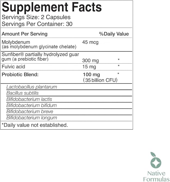 Biome V3 Probiotic, Prebiotic, & Fulvic Minerals Supplements - 35 Billion CFU - 6 Strains - 60 Vegan Capsules - Women & Men - FODMAP Friendly - Supports Digestive, Immune & Gut Health