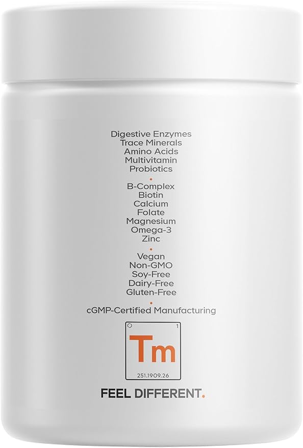 Codeage Teen Multivitamin Supplement – Daily Vitamins and Minerals for Teen Boys and Girls – Organic Whole Food Formula with Omega-3 and Vitamins A to K - 60 Capsules
