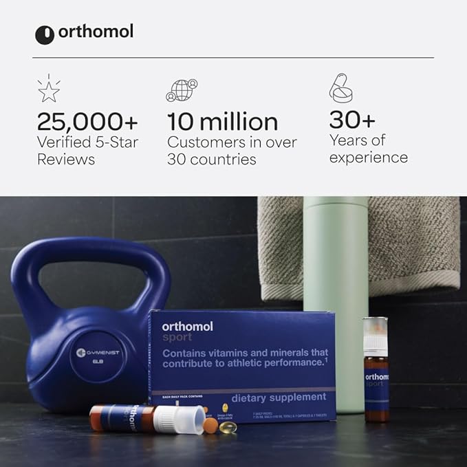 Orthomol Sport, 30-Day Supply, Premium Sports Nutrition Supplement with Vitamins A, B, C, D, E, Zinc, Iodine, Coenzyme Q10, L-Carnitine, Omega-3, and Essential Minerals for Optimal Performance