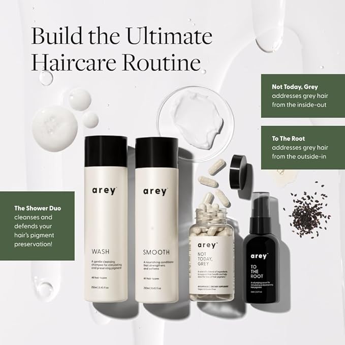 Not Today, Grey Daily Hair Supplement | Slows Grey Hair Growth & Repigment | Promotes Healthier, Thicker Hair | Biotin, B +D Vitamins & Proprietary Complex | Vegan & Gluten Free (1 Month Supply)
