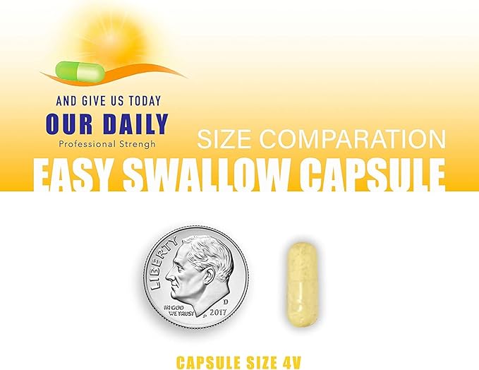 Our Daily Vites L-Methylfolate 1mg / 1000 mcg Maximum Strength Active Folate, 5-MTHF, Filler Free, Gluten Free, Non-GMO, 270 Vegetarian Capsules