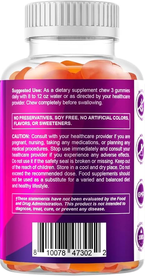 Vitamatic Prebiotic Fiber Gummies for Adults – 7g Fiber per Serving – 60 Pectin-Based Gummies Extra Strength, Zero Sugar Added – Supports Digestive Health & Regularity – Non-GMO, Vegan, Gluten-Free