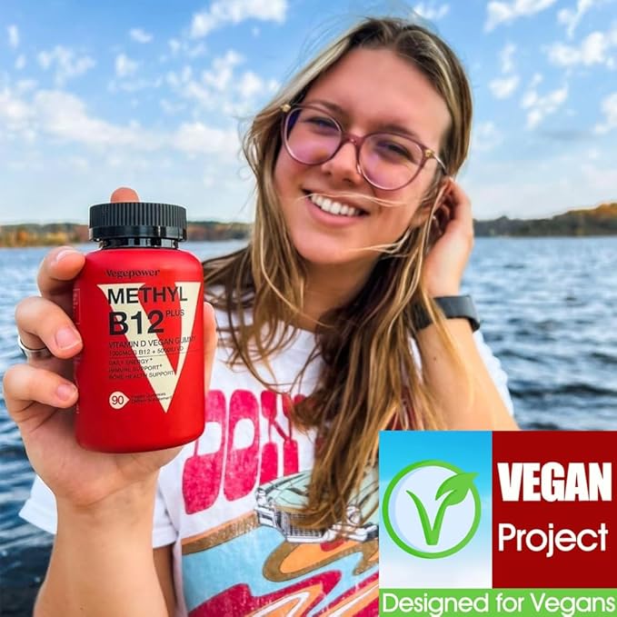 Vitamin B12 1000 mcg Gummies for Adults - Vegan Methyl B12 & D3 5000 IU Vitamin Gummy Supplements for Women - Supports Bone Health & Energy Boost - Non-GMO, Orange Flavor 180 Bears