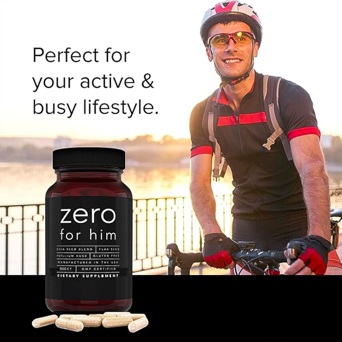 California Basics Vegan Fiber Supplement Capsules (500 Count) - Daily Dietary Chia Flaxseed Psyllium Husk - Normal Strength Digestive Support - Stool Hardener for Men