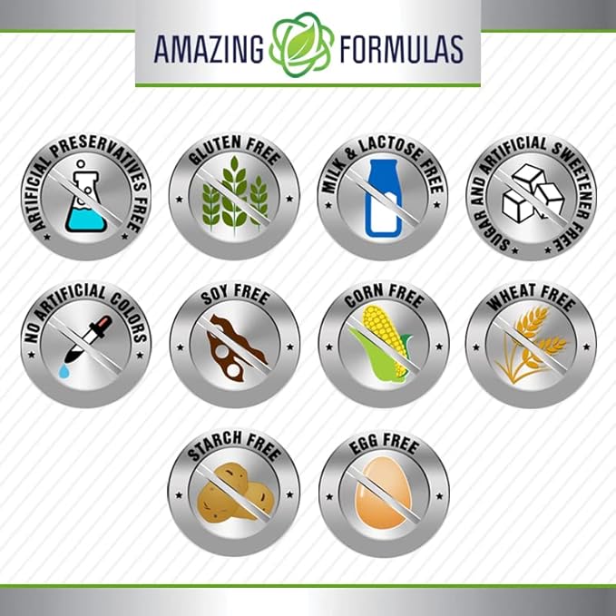 Amazing Formulas Riboflavin (Vitamin B2) Supplement | 400 Mg per Serving | 60 Capsules | Non-GMO | Gluten-Free | Made in USA