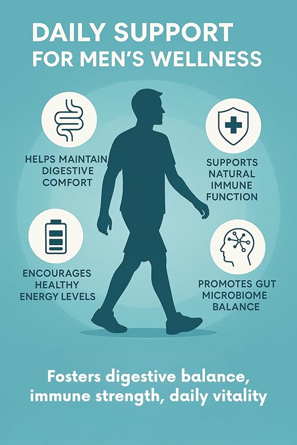 Organic Excellence Mens Probiotic for Gut Health with Prebiotics – 18 Strains for Digestive Health, Bloating & Immune Support – 30 Billion Probiotics + Sporebiotics – 30 Capsules