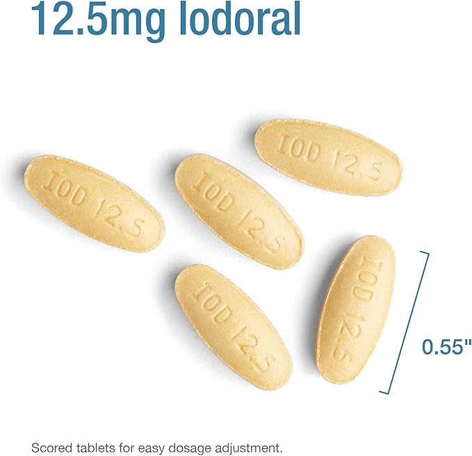 Optimox Iodoral 12.5 mg – Iodine Supplements for Thyroid Support, Potassium Iodide Tablets, Lugol Solution, Daily Vitamins and Minerals, High Potency Iodine Tablets – 180 Tablets 1-Pack