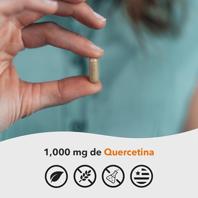 LifeSeasons Essentials Quercetin Flavonoid - Supports Antioxidant Activity & Immune Function - Boosts Allergy Defense & Sinus Health - Assists Natural Regulation Histamine - 1000mg - 60 Capsules