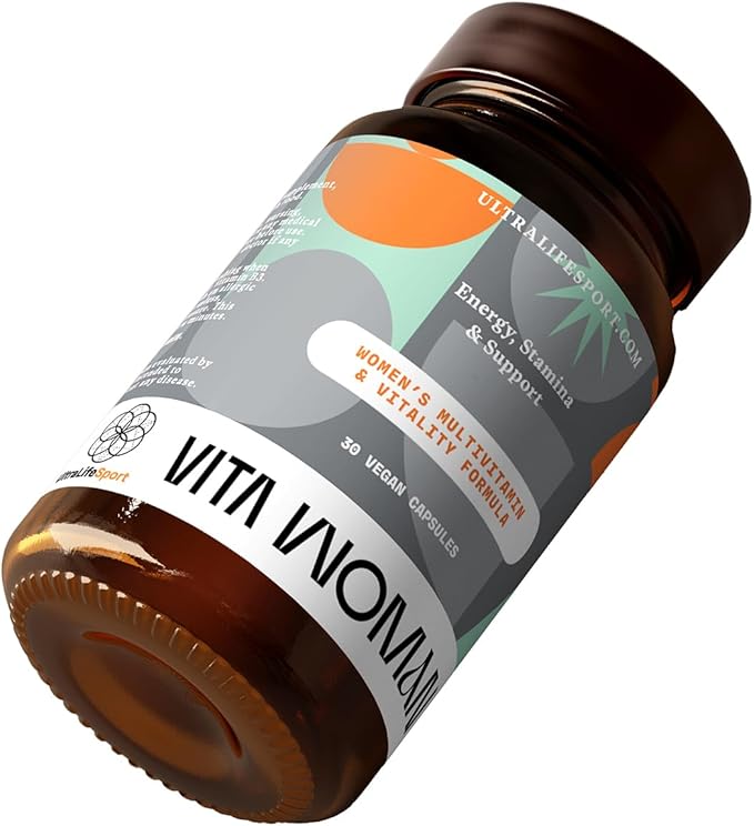 Ultra Life Sport - VITA Woman Premium Multivitamin for Women - 30 Capsule Daily Vitamins for Women with Vitamin E, K2 MK-7, and B for Maximum Absorption - 100% Vegan, Organic, Non-GMO, Gluten Free