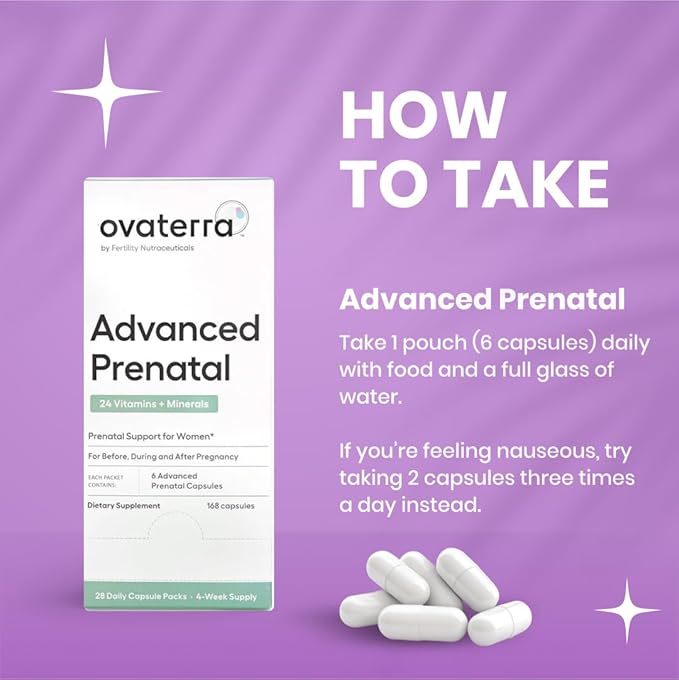 Advanced Prenatal Vitamins for Women with 550mg Choline, Methylfolate, Chelated Iron & 24 Nutrients, Best Prenatal Vitamins for Women, Prenatals with Methylfolate – 28 Daily Packs