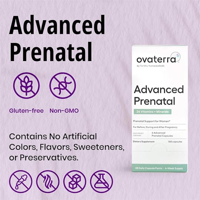 Advanced Prenatal Vitamins for Women with 550mg Choline, Methylfolate, Chelated Iron & 24 Nutrients, Best Prenatal Vitamins for Women, Prenatals with Methylfolate – 28 Daily Packs