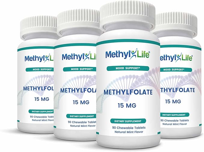 L-Methylfolate 15mg – L Methyl folate Supplement for Women & Men, Premium Cerebrofolate Formula (5-MTHF) – High Bioavailability Active Folate | 90 chewable Tablets 3 Months Supply Non-GMO, Gluten-Free