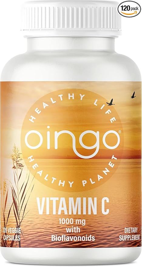 Vitamin C 1000mg - Vitamin C Supplement with Acerola Cherry, Sodium Ascorbate & Citrus Bioflavonoids for Immune Support, Collagen Boost, Heart Health, Energy Support, DNA Repair, 120 Veggie Caps