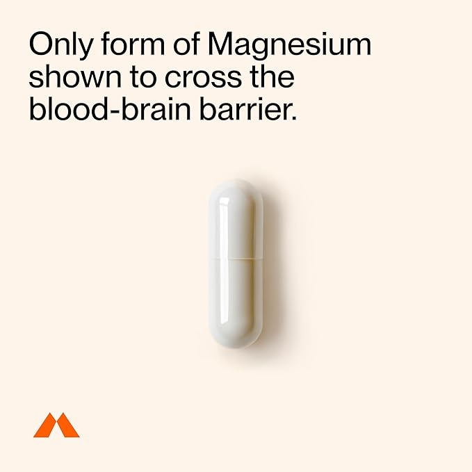 Momentous Magtein Magnesium L-Threonate - Brain & Rest Support Supplement - Boosts Cognitive Function & Sleep Quality - NSF Certified for Sport -145 mg - 30 Servings