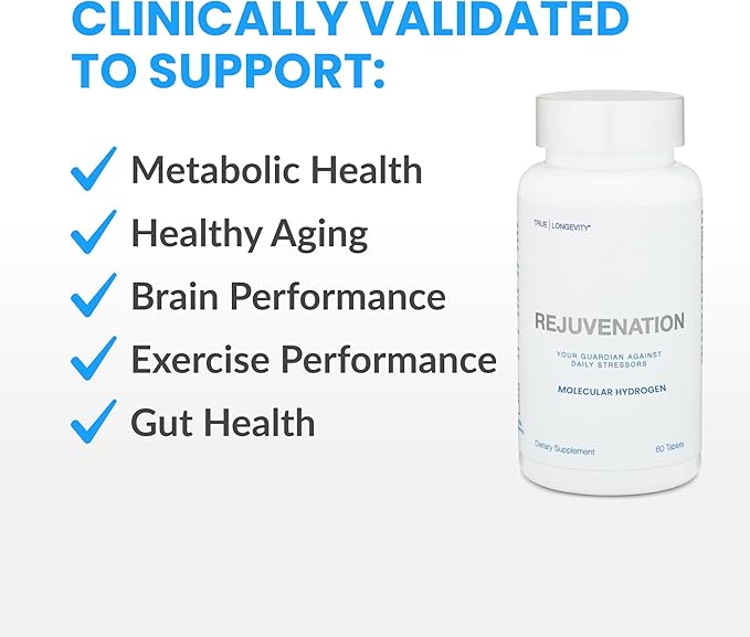 DRINK HRW Rejuvenation Molecular Hydrogen Water Tablets: 12 ppm H2 - Hydrogen & Magnesium Supplement, Supports Energy Production, Recovery, Cognitive Function (Unflavored 60ct)