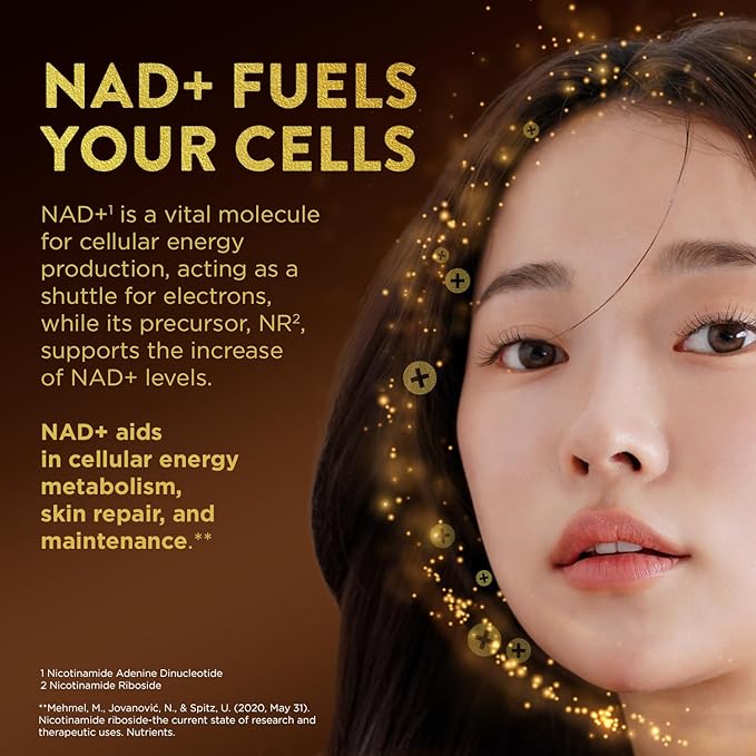 Swisse Plus NAD+ Calm Skin | Clinically Tested NAD+ Supplement | Supports Balanced, Healthy Skin | Anti-Aging Supplement for Women & Men | 30 Capsules