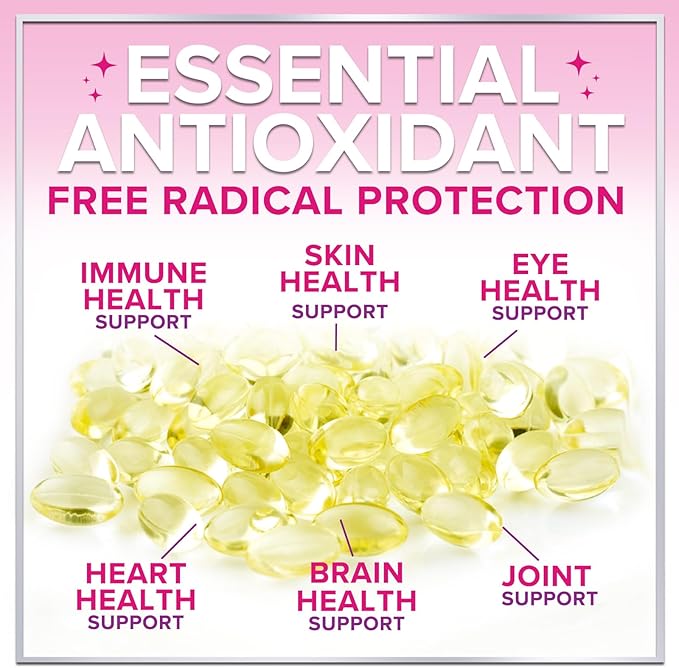 Vitamin E for Women and Men - 180 mg (400 IU) dl-Alpha - Powerful Antioxidant Dietary Supplement - Hair, Skin, & Immune Health Support - Easily Absorbed Form, Non-GMO & Gluten Free - 120 Softgels
