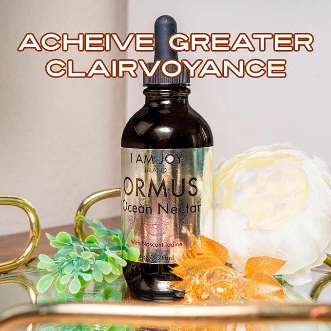 Ormus Ocean Nectar Monoatomic Gold with Iodine Designed to Decalcify The Pineal Gland, Support Thyroid and Increase Feelings of Alertness, Clarity of Thought and Energy 4oz