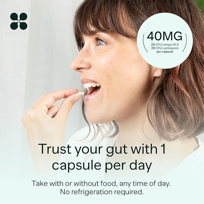 IB-PRO Bacillus Coagulans Probiotic - 2-1 Lactospore & Unique is-2 for Occasional Constipation, Bloating & Digestive Upset - 3rd Party Verified - 30 Capsules