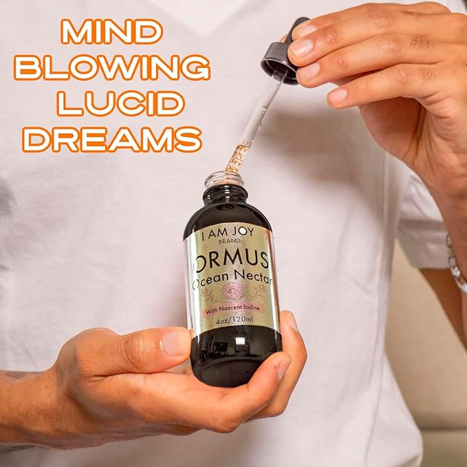 Ormus Ocean Nectar Monoatomic Gold with Iodine Designed to Decalcify The Pineal Gland, Support Thyroid and Increase Feelings of Alertness, Clarity of Thought and Energy 4oz