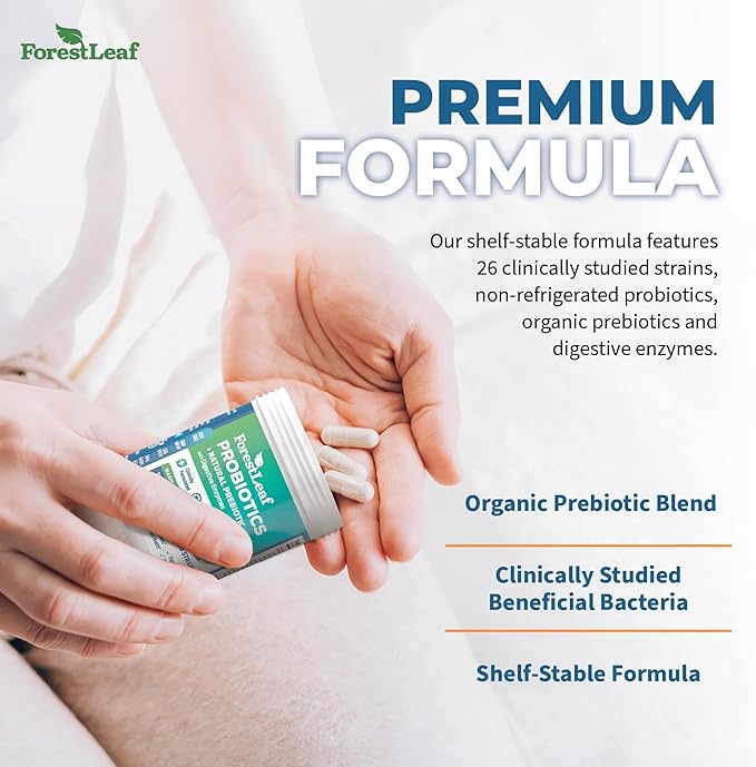 Probiotics for Men and Women, 100 Billion CFU, 26 Unique Strains, Men's and Women's Probiotic and Prebiotics Support Digestive Health, Gut Wellness, Energy, Mood, Immune, PH Balance (30 Caps)