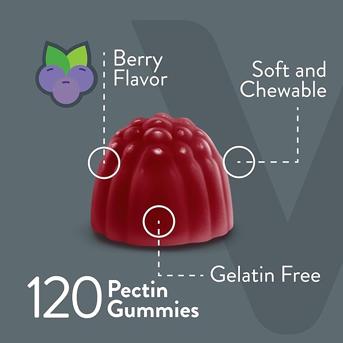 Viteey Vitamin B6 Gummies - Energy, Nerve & Mood Support - B6 Vitamins 100mg - Vegan, Gluten Free, GMO Free - 120 Count