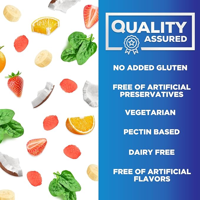 B Complex Gummies with Vitamin C & Folic Acid, Extra Strength Super Vitamin B Gummies Supplement with Niacin, B6, Folic Acid, B12, Biotin, Nature's Energy Immune Support Supplements - 120 Gummies