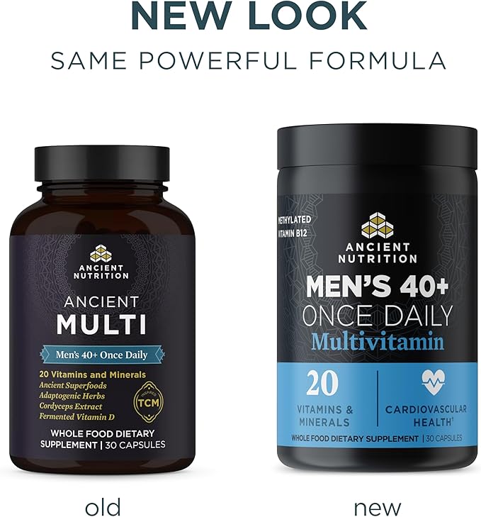 ANCIENT NUTRITION Men's 40+ 1-Day Multivitamin, 30 CT