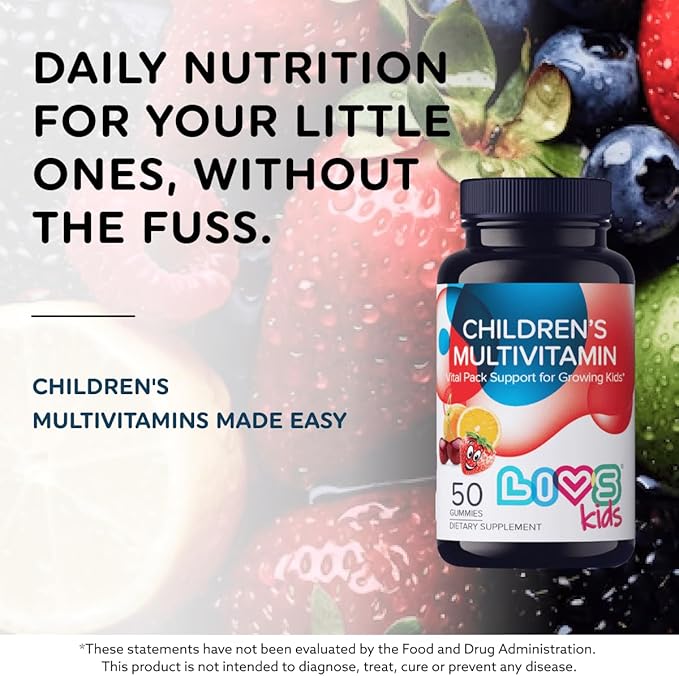 Children's Multivitamin Gummy - Kids Multivitamin Gummies with Vitamin D2, Omega 3, Zinc, Vitamin C, B12 & More | Gluten-Free, Non-GMO Supplements for Kids – Strawberry, Cherry & Org Taste, 100ct