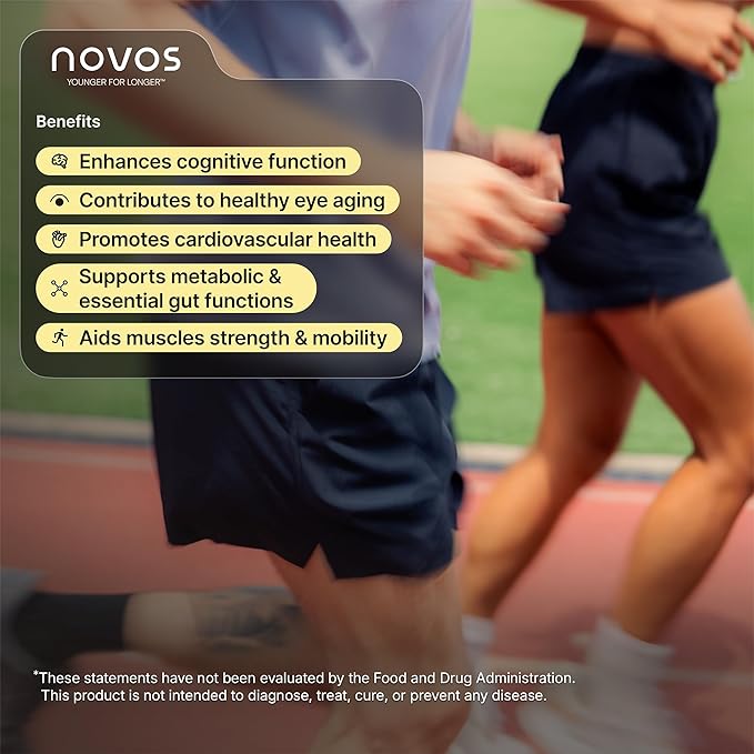 Novos Vital Nutritional Supplement Chews for Organ Liver, Brain, Eyes, Heart, Gut Support - Nattokinase, Lutein, Inulin, Rutin, Tropical Flavor (120 Count)