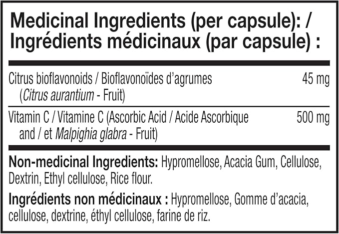 NATURELO Vitamin C with Organic Acerola Cherry Extract and Citrus Bioflavonoids - Vegan Supplement - Immune Support - 500 mg VIT C per Cap - Non-GMO - 90 Capsules
