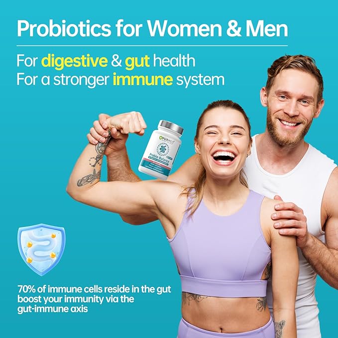 Probiotics for Digestive, Gut & Immune Health - Clinical Proven Group Support IBS Diarrhea, Gas, Bloating - Daily Probiotic Supplement for Women Men, 20 Billion CFU, Vegan, 2 Months Supply