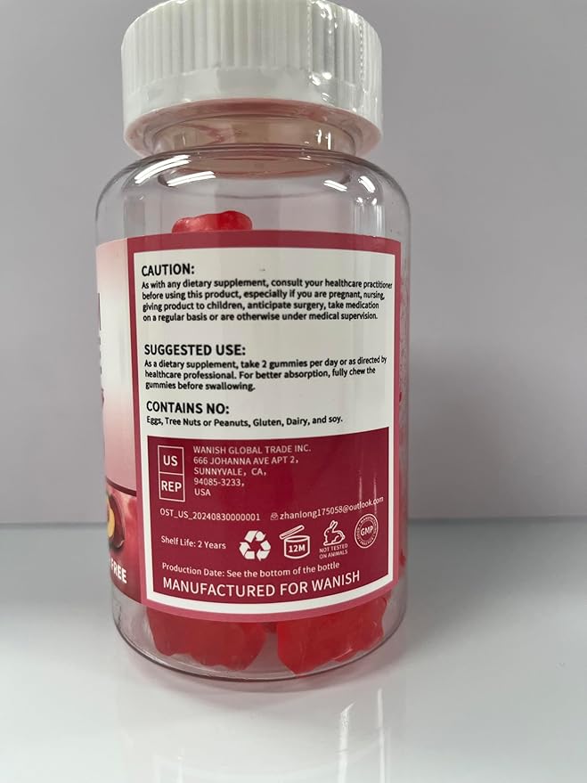 (3 Pack) 1200 mg Calcium Citrate Gummies Supplements for Women & Men,Pure Calcium Citrate Gummies for Bone, Muscle & Immune Support - Easy to Digest, Sugar Free,Vegan,Peach Flavor,60 Day Supply