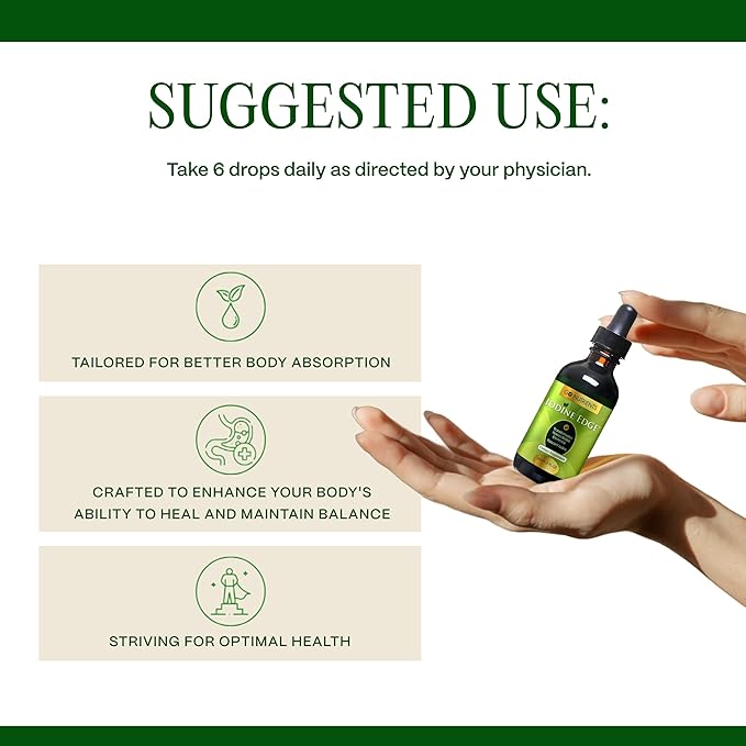 Go Nutrients Iodine Edge – Organic Nascent Iodine Liquid Supplement for Thyroid Support, Energy, Immune & Cognitive Health – High Absorption Drops - Natural Tincture for Women & Men – 1 oz