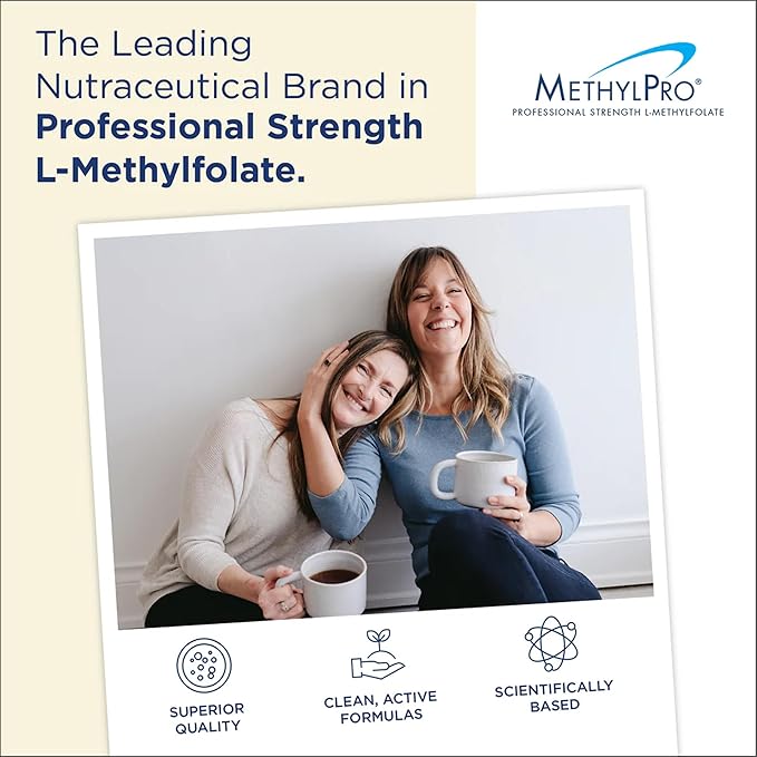 MethylPro L-Methylfolate 15 mg - L Methyl Folate, Methylfolate Supplement for Women & Men, Methylated Vitamin B9 (5-MTHF) for Brain Health, Focus, Calm - 90 Capsules (Pack of 1)