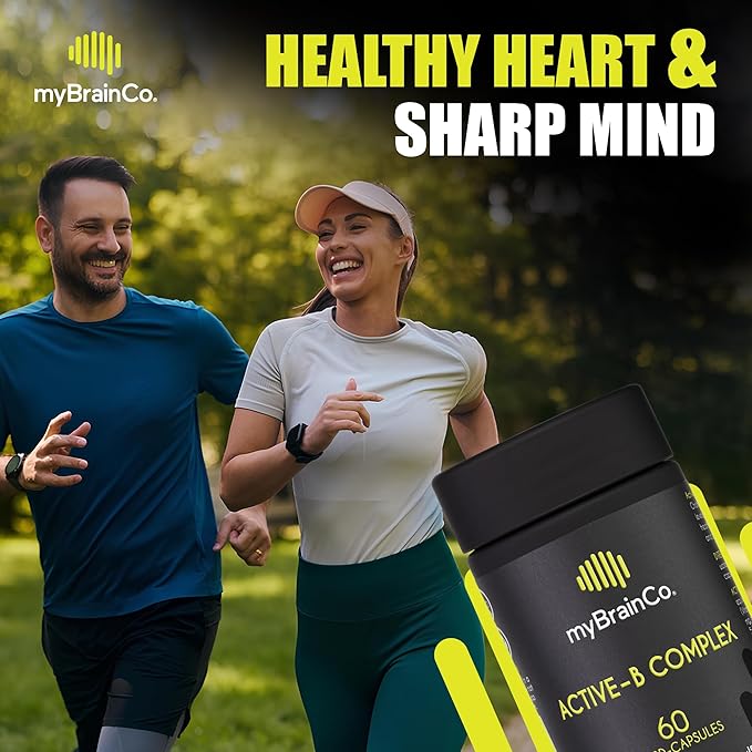 Active-B Complex ā High Strength Activated B Vitamin Supplement with B2, B6, B12 & Methyl Folate ā Supports Energy, Brain Function & Nervous System ā 60 Vege-Capsules