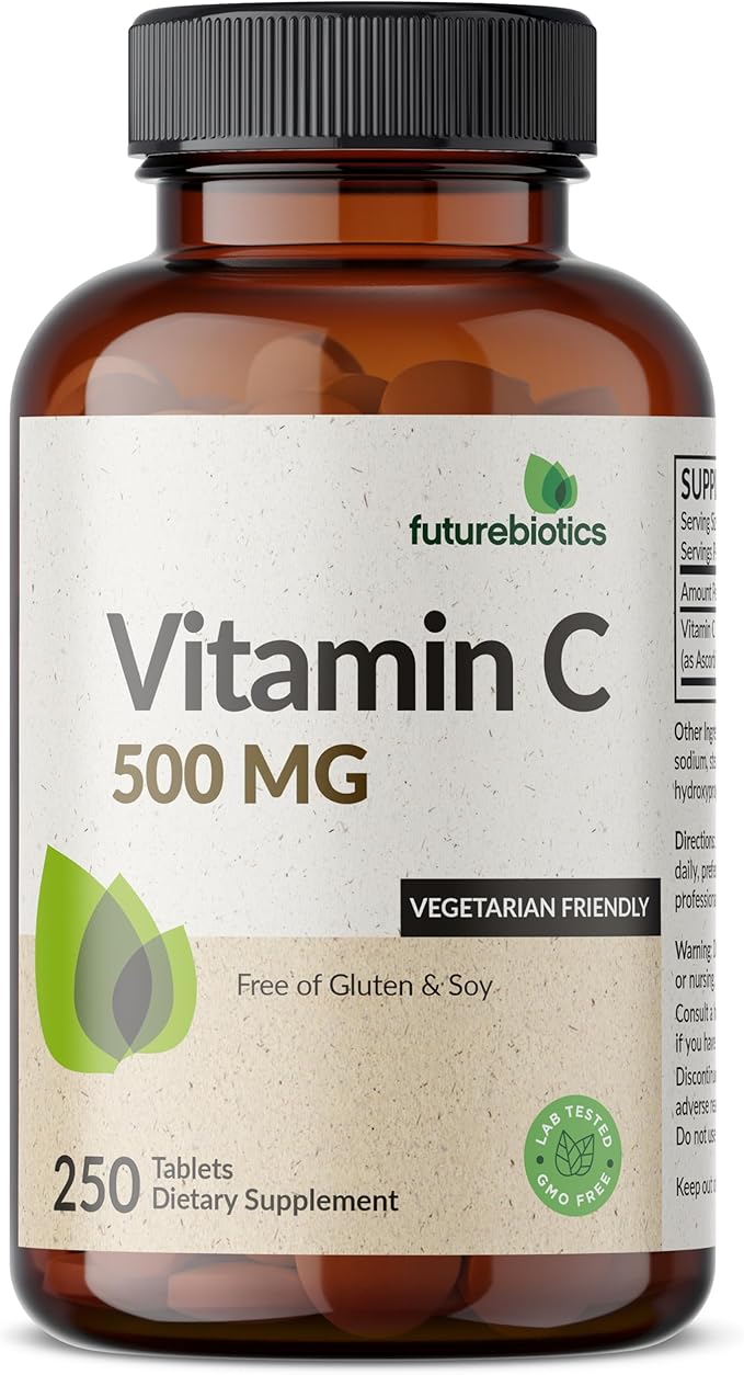 Futurebiotics Vitamin C 500mg Non-GMO, 250 Tablets