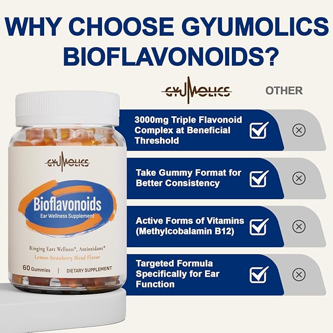 Flavonoid Supplement Gummies 3000mg – Bioflavonoid Complex with Hesperidin, Quercetin, Lemon Bioflavonoids & Vitamin C – 120 Gummies