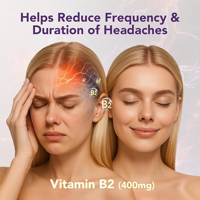 Vitamin B2 Gummies 400mg | Riboflavin 400mg with CoQ10 150mg, Magnesium 200mg, Zinc 10mg | B2 Vitamin 400mg for Kids & Adults, Nervous System & Skin Health | 60 Vegan Chewables