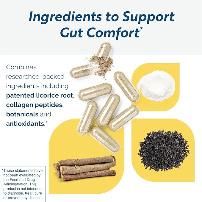 Researched Nutritionals RenewGut - GI Complex to Support Gut Lining, Healthy Histamine Levels & Digestive Health - Collagen Peptides, Zinc Carnosine, DGL & N Acetyl Glucosamine (120 Capsules)