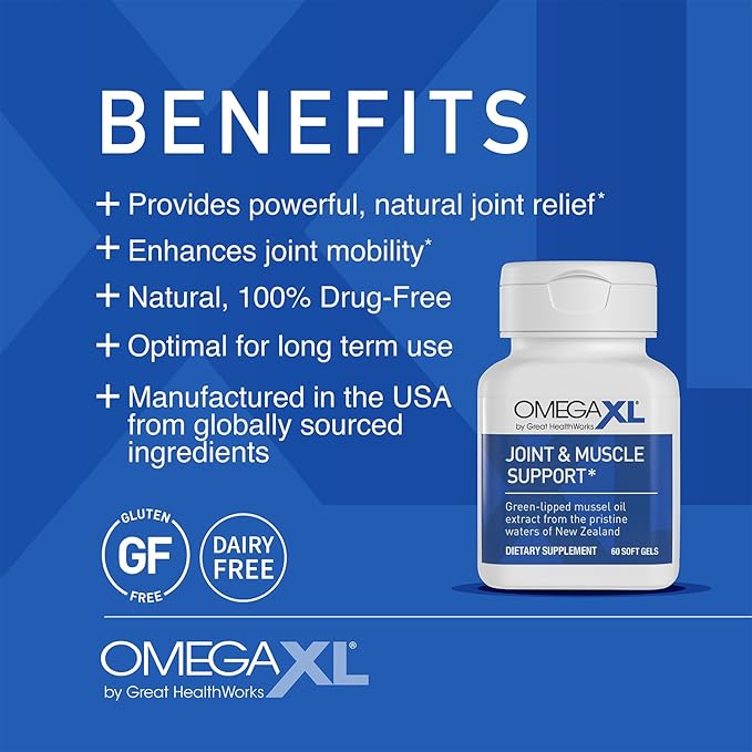 OmegaXL Powerful Joint and Muscle Support Supplement 60 Count (2 Pack) & Probiotic XL - PreforPro, DE111, Shelf Stable - Promote Healthy Gut Flora Growth (30 Veggie caps)