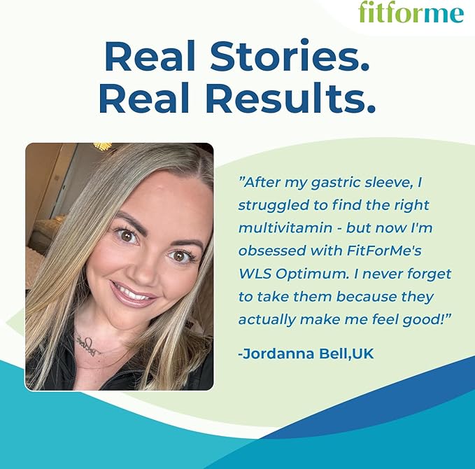 FitForMe Bariatric Multivitamins with Iron After Gastric Sleeve - One a Day WLS Optimum Capsule - 90 Days Supply of Vitamins & Minerals, Scientifically Proven